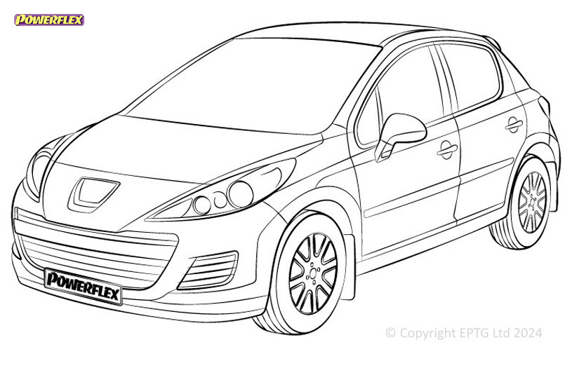 Powerflex bushes Peugeot 207 (2006-2014) - BUN-PF-00770