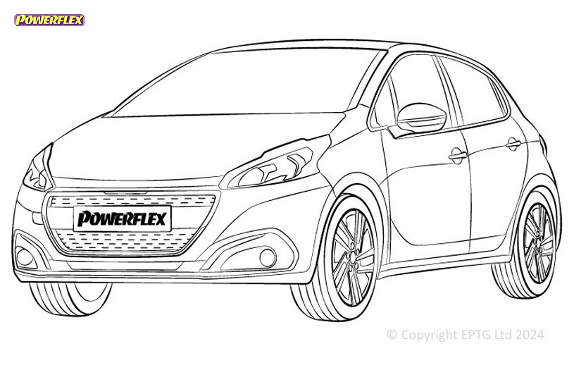 Silentblocs Powerflex Peugeot 208 (2012-2019) - BUN-PF-00771