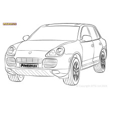 Boccole Powerflex Porsche Cayenne E1 955/957 9PA (2002 - 2010) - BUN-PF-00818 - BUN-PF-00818