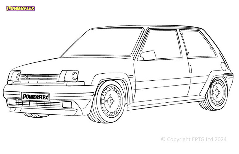 Boccole Powerflex Renault 5 GT Turbo (1985-1991) - BUN-PF-00827