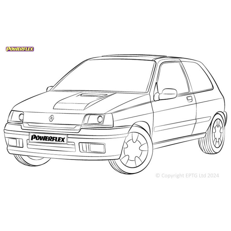 Boccole Powerflex Renault Clio I inc. 16v & Williams (1990-1998) - BUN-PF-00835