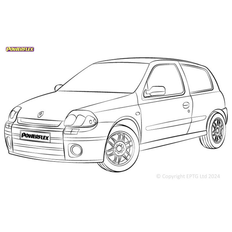 Silentblocs Powerflex Renault Clio II inc 172 & 182 (1998-2012) - BUN-PF-00836