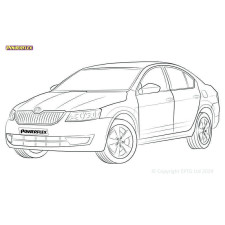 Silentblocs Powerflex Skoda Octavia 5E tot 150 pk enkelarmig - BUN-PF-00940
