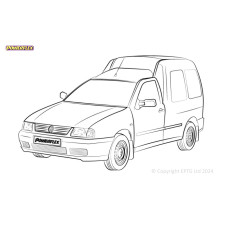Boccole Powerflex Volkswagen Caddy Mk2 Type 9K (1997-2003) - BUN-PF-01073