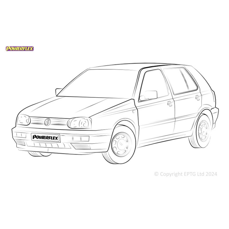 Powerflex bushes Volkswagen Golf MK3 2WD (1992 - 1998) - BUN-PF-01086