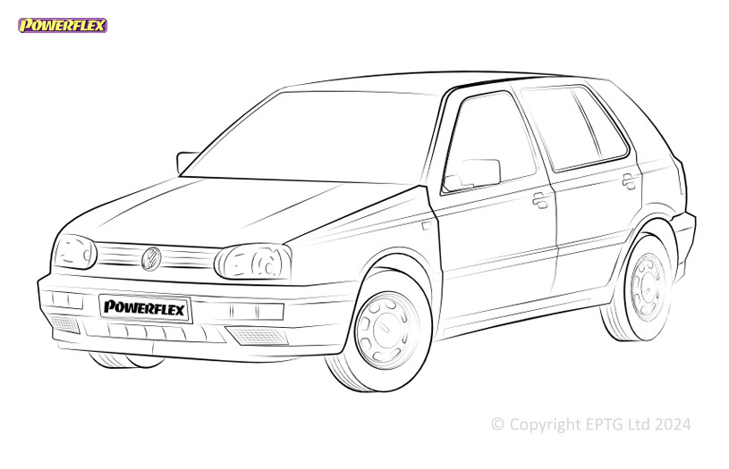Boccole Powerflex Volkswagen Golf MK3 2WD (1992 - 1998) - BUN-PF-01086