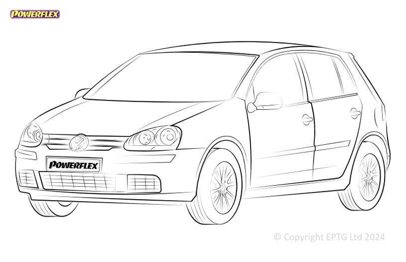 Silentblocs Powerflex Volkswagen Golf MK5 1K (2003-2009) - BUN-PF-01091