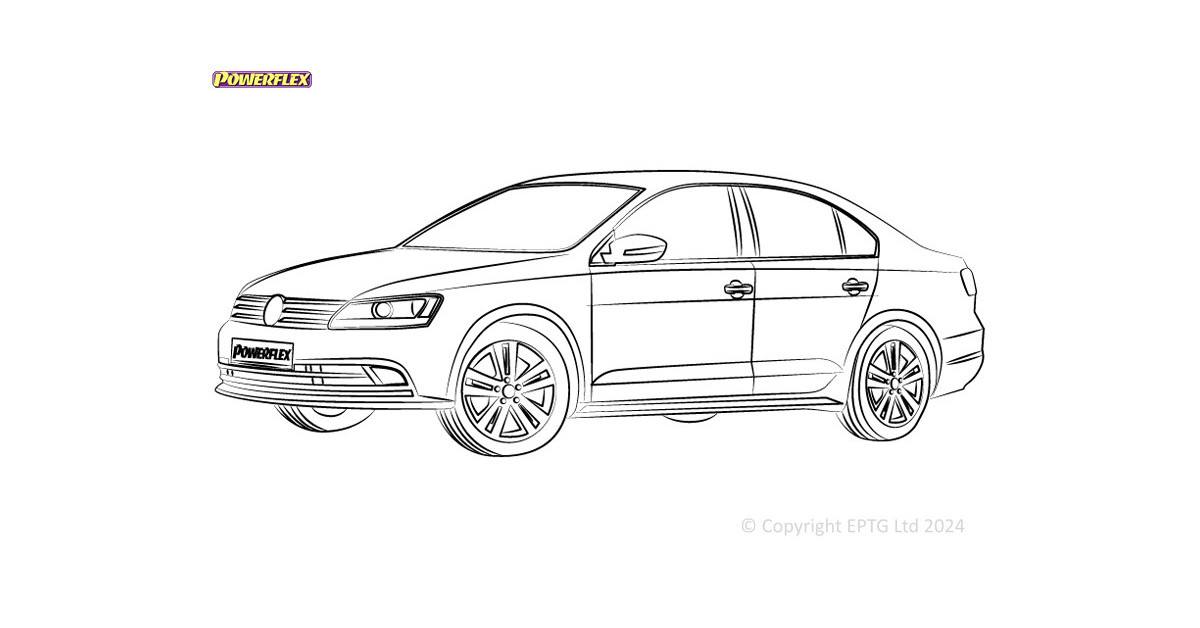 Silentblocs Powerflex Volkswagen Jetta MK6 A6 simple bras (2011 - 2018)