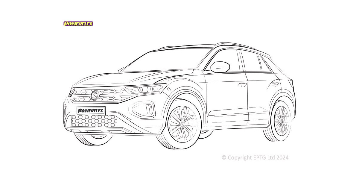 Silentblocs Powerflex Volkswagen T-Roc FWD simple bras (2018-)