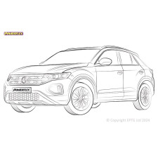 Silentblocs Powerflex Volkswagen T-Roc FWD enkele arm (2018-) - BUN-PF-01145