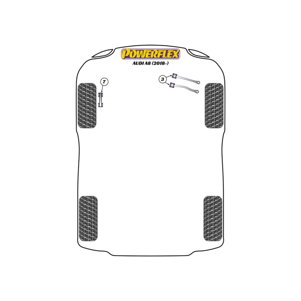 Silentblocuri Powerflex pentru Audi A8 D5 (2018-) - BUN-PF-00078 - BUN-PF-00078