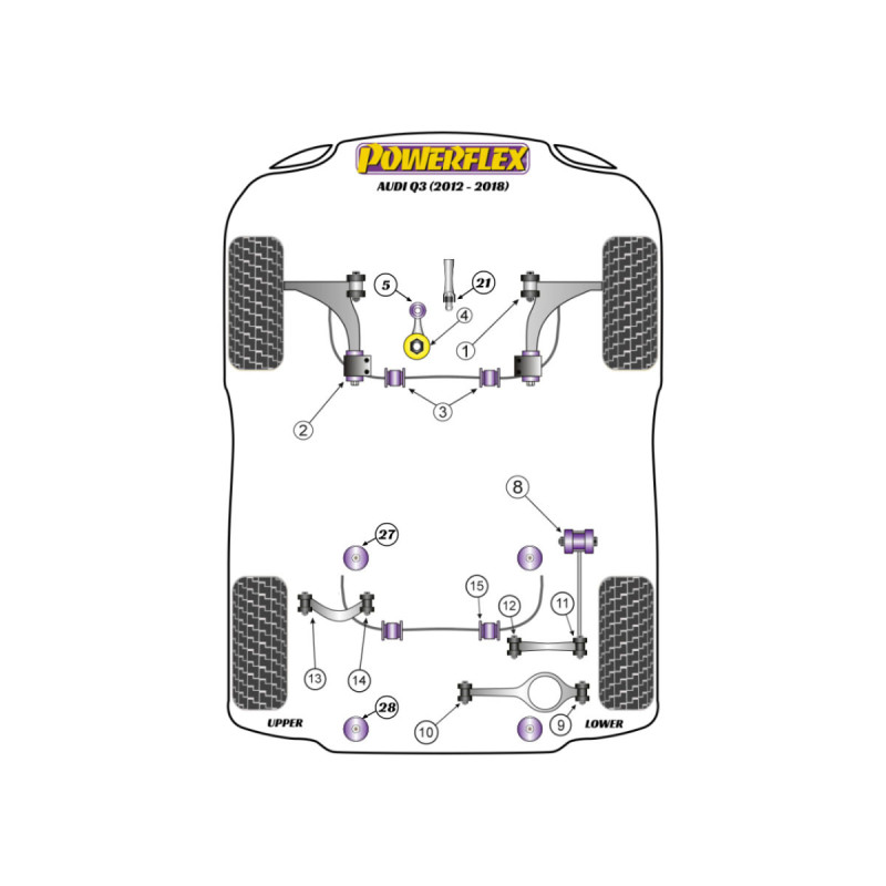 Boccole Powerflex Audi Q3 8U - BUN-PF-00084 - BUN-PF-00084