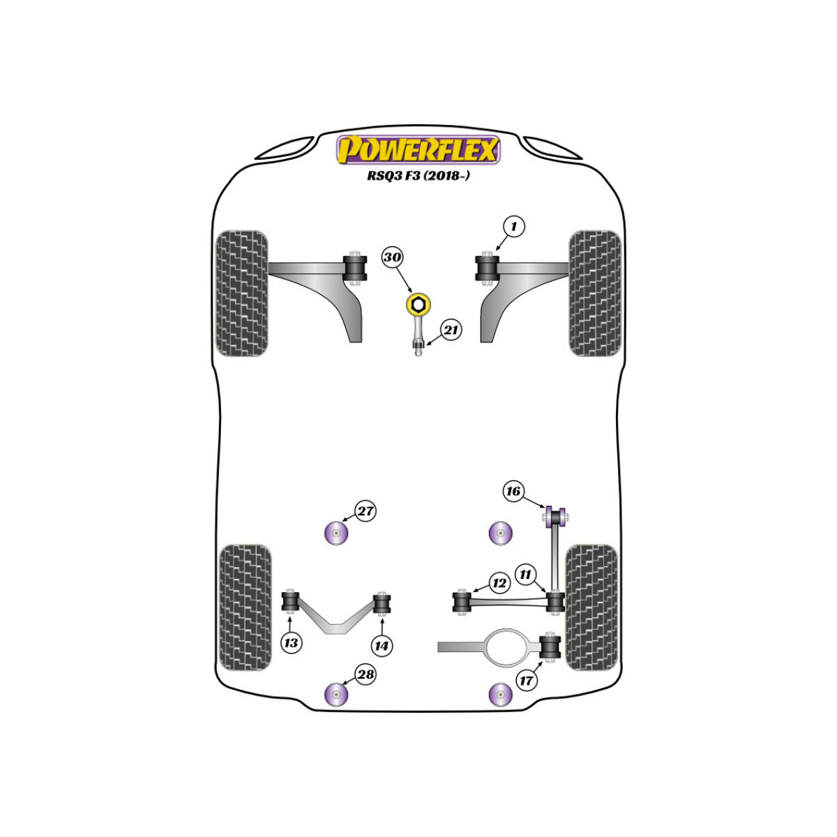 Powerflex bushes Audi RSQ3 F3 - BUN-PF-00107 - BUN-PF-00107