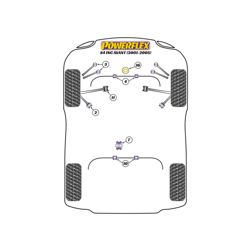 Boccole Powerflex Audi S4 inc. Avant - BUN-PF-00113 - BUN-PF-00113