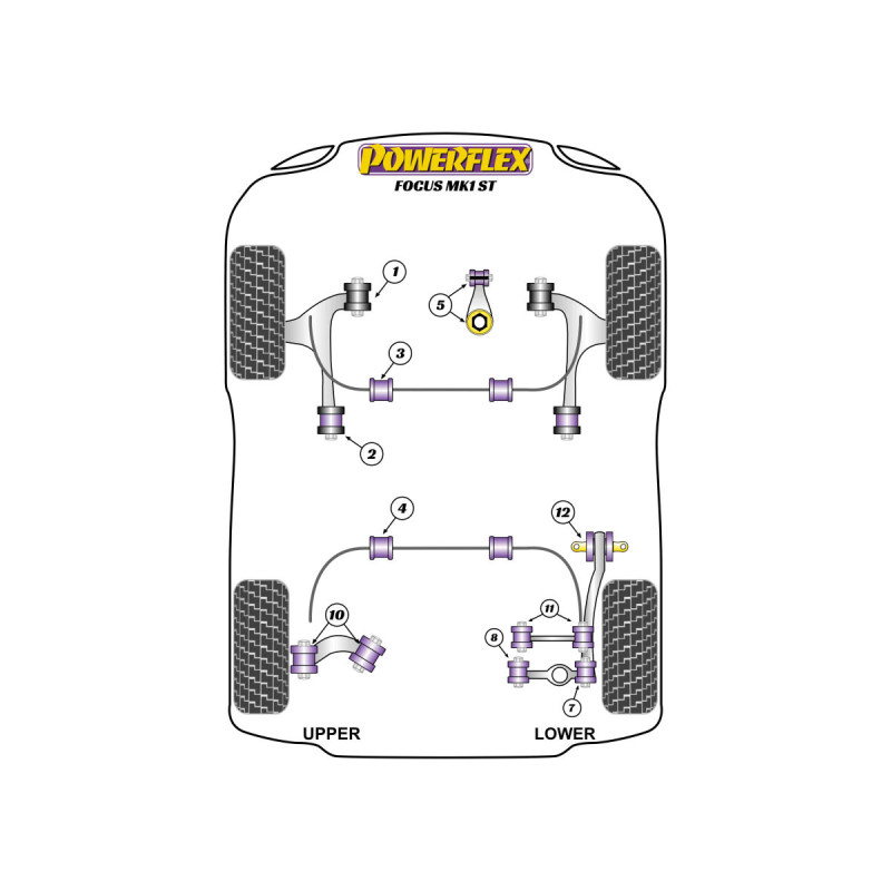 Boccole Powerflex Ford Focus Mk1 ST - BUN-PF-00390 - BUN-PF-00390