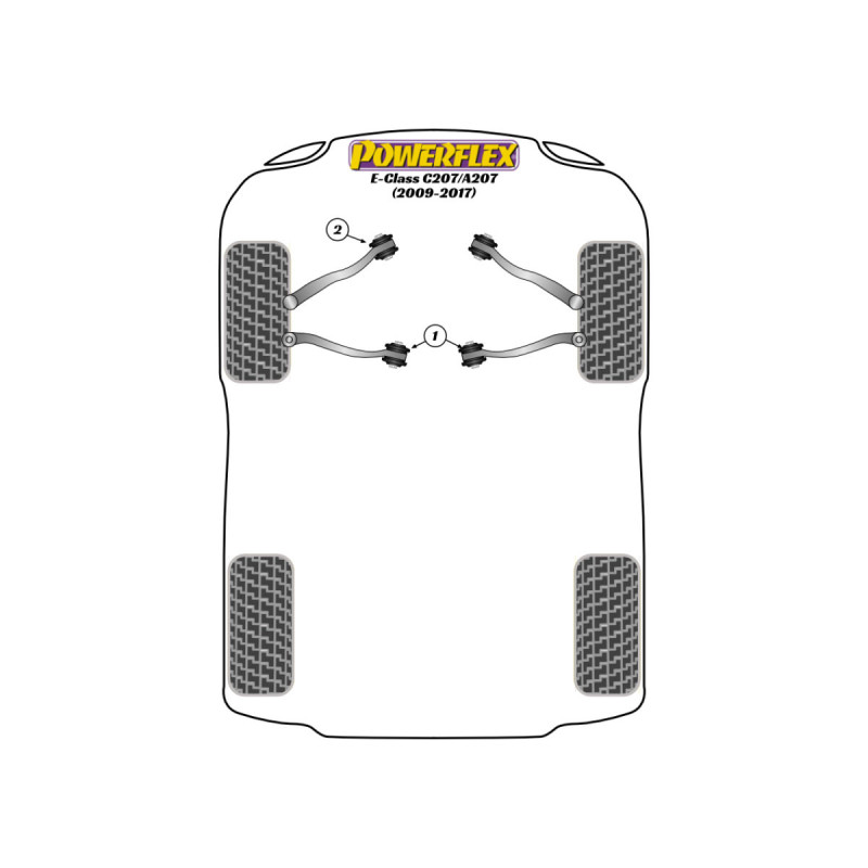 Boccole Powerflex Mercedes-Benz Classe EC207/A207 (2009-2017) - BUN-PF-00620 - BUN-PF-00620