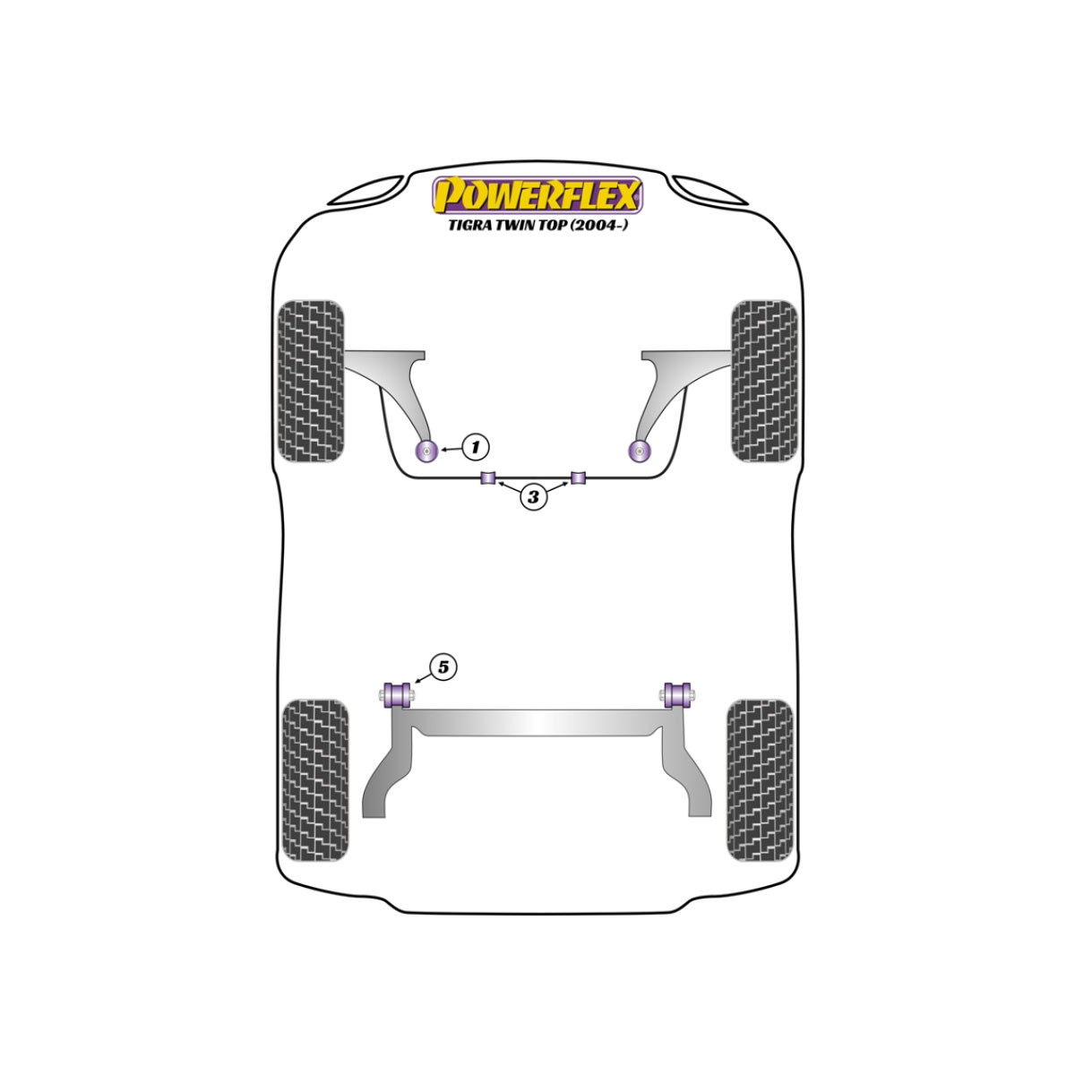 Silentblocuri Powerflex pentru Opel Tigra Twin Top B (2004-2009) - BUN-PF-00756 - BUN-PF-00756