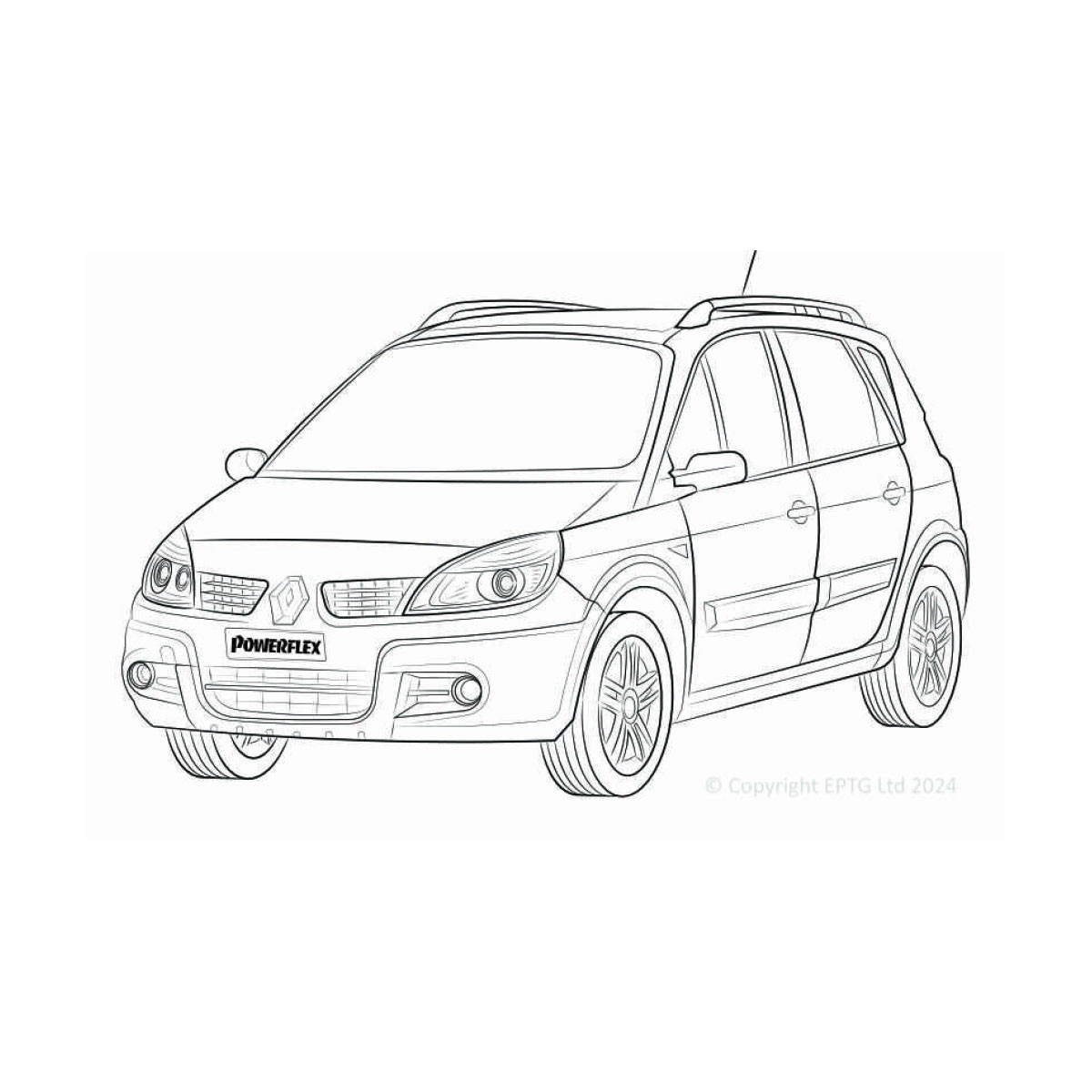 Powerflex bushes Renault Grand Scenic II (2003 - 2009) - BUN-PF-00844 - BUN-PF-00844