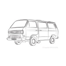 Silentblocs Powerflex Volkswagen T25/T3 Type 2 (Vanagon) (1979 - 1992) benzinemodellen - BUN-PF-01130