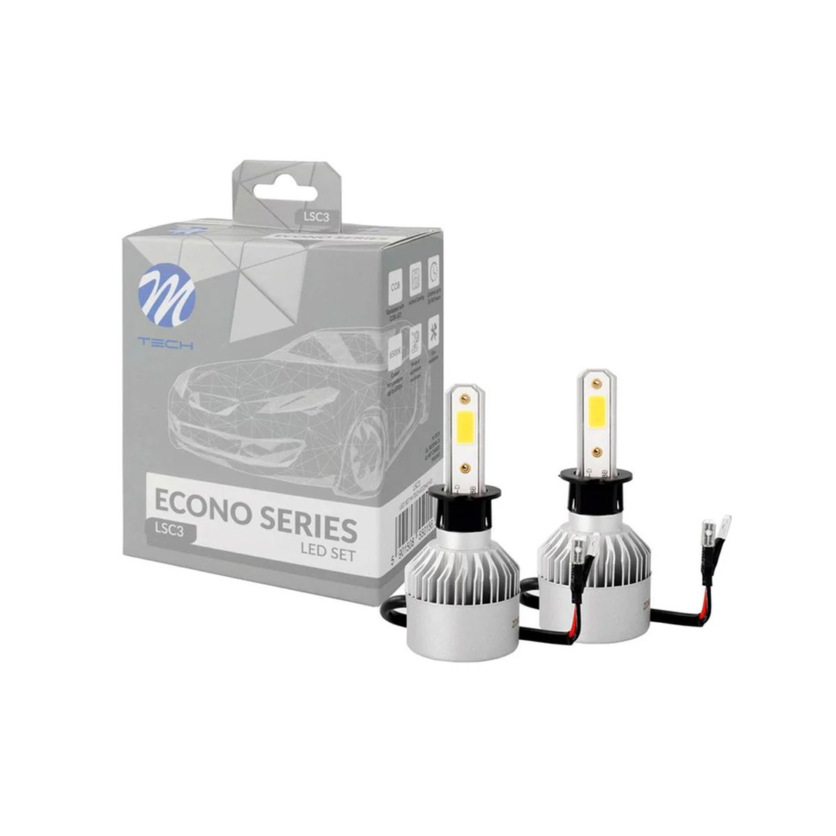 2 becuri LED H3 de 80 W, 9 A, 32 V, 10 000 lumeni, 6 500 K - LI-LSC3-S - LSC3-S - 3666618556024