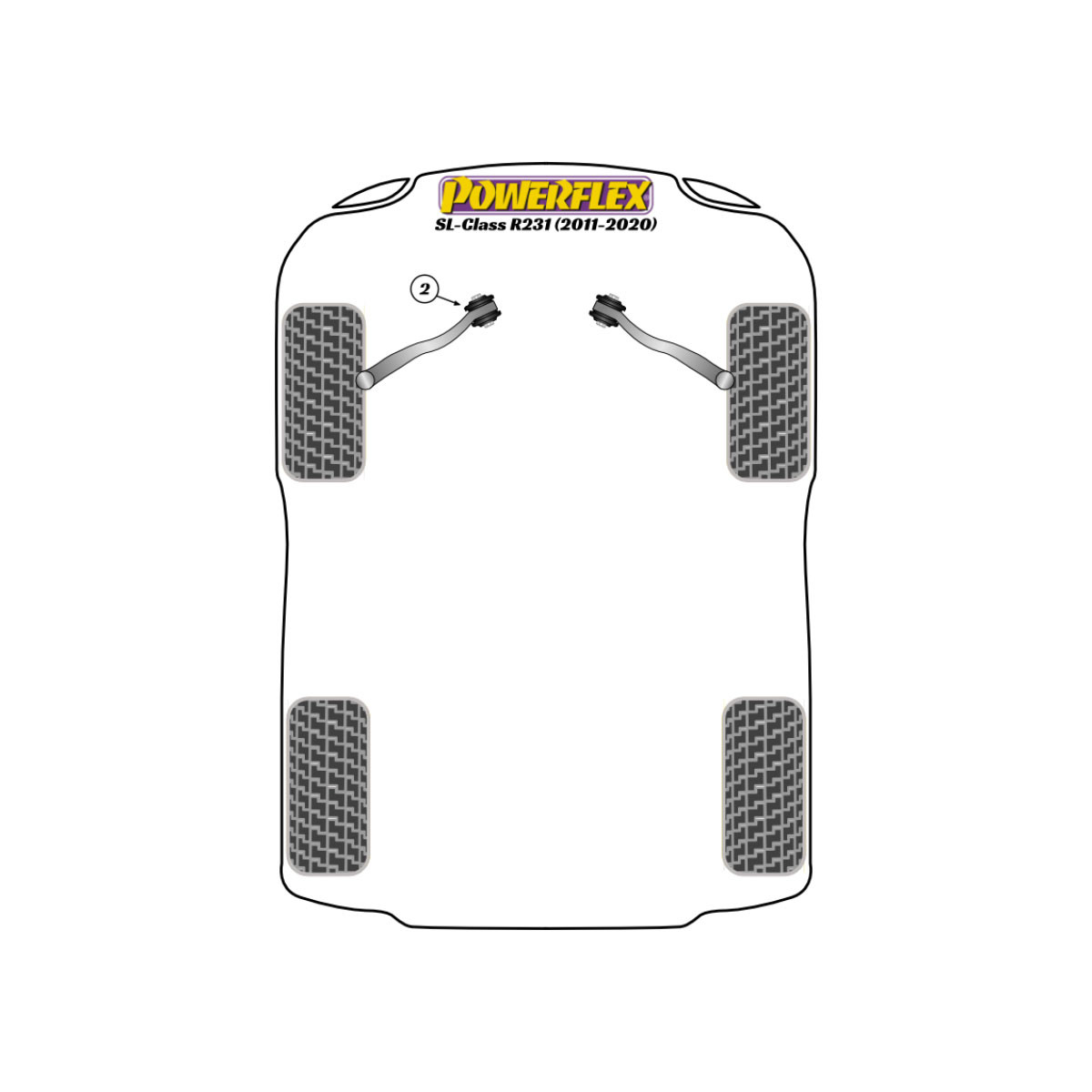 Silentblocuri Powerflex pentru Mercedes-Benz SL R231 (2011-2020) - BUN-PF-00638 - BUN-PF-00638