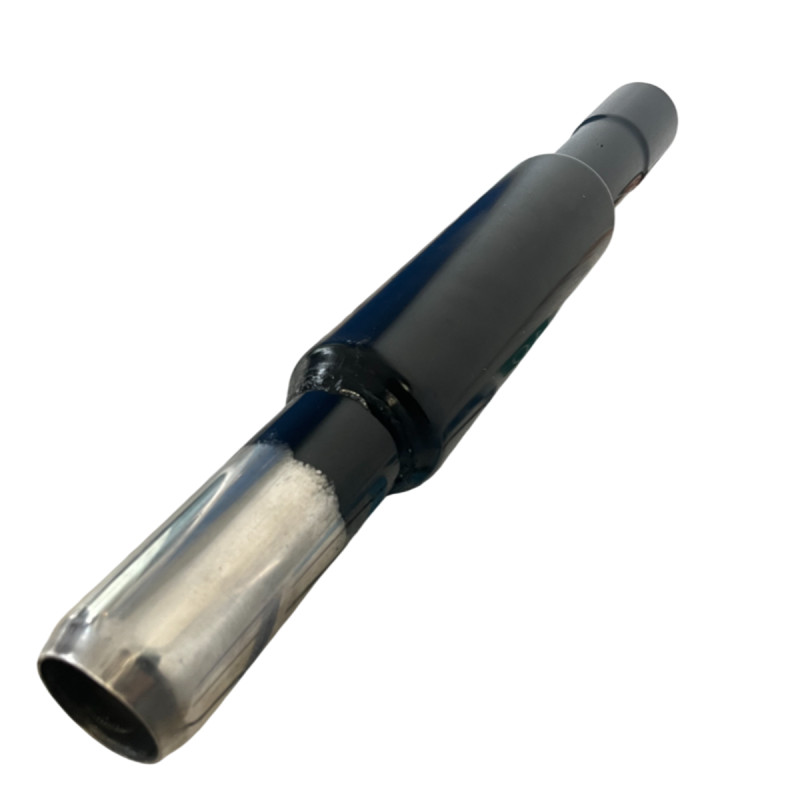 Universele stalen uitlaatdemper 75mm uitlaat - P-BB2-10 - BB2/10