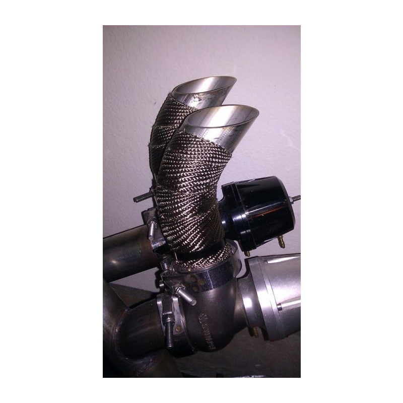 Mishimoto thermische uitlaatstrip met roestvrijstalen kragen 980°C 10m x 5cm - MM-TW-235 - MMTW-235 - 3661768588673
