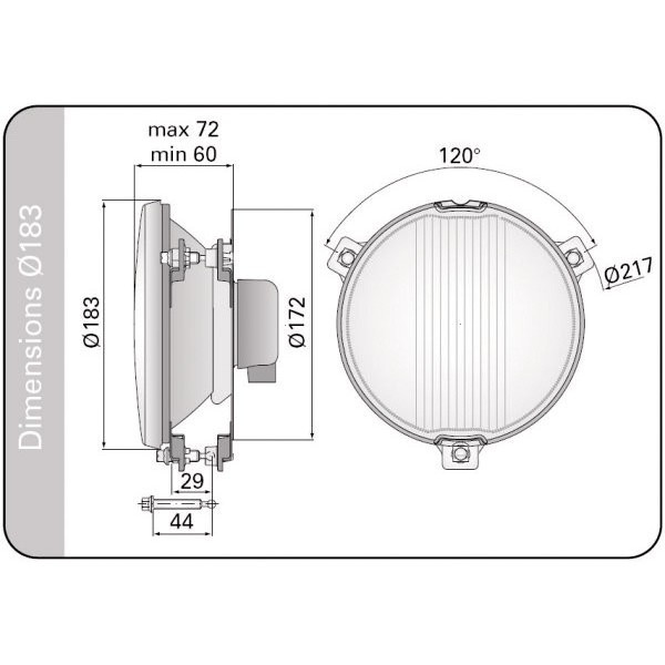 Spotlight on Rod End High-beam 183mm - LU-622743B - 3661768291443