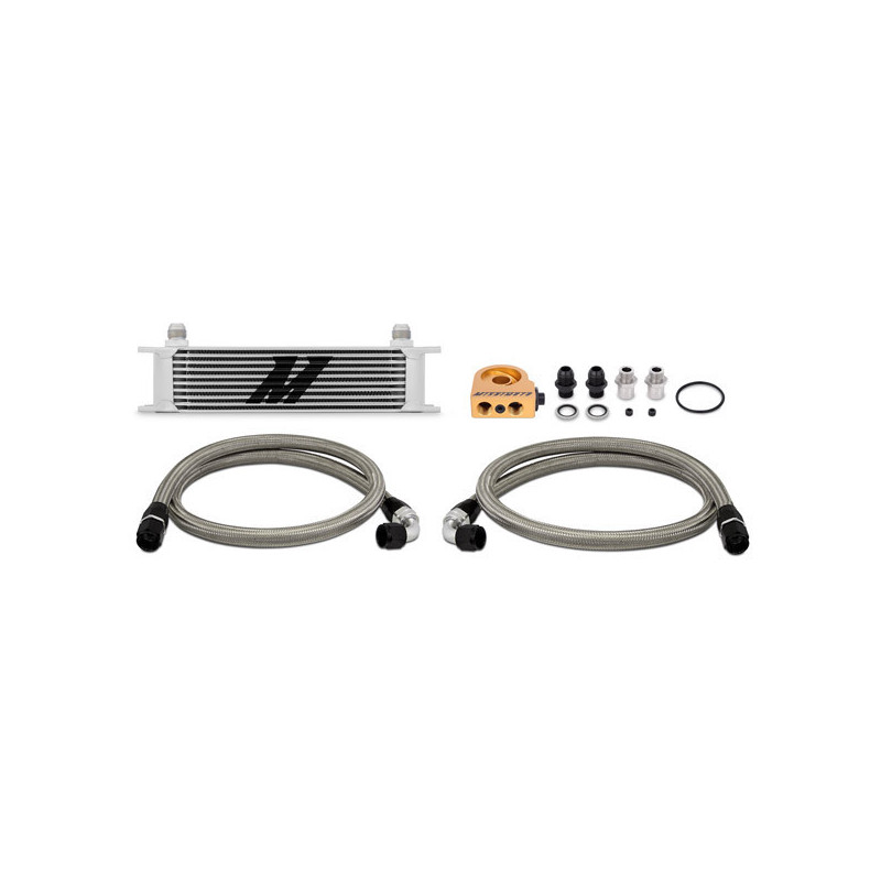 Universele olieradiatorset met thermostatische plaat MISHIMOTO 10 rijen - MIM-OC-UT.SI - MMOC-UT