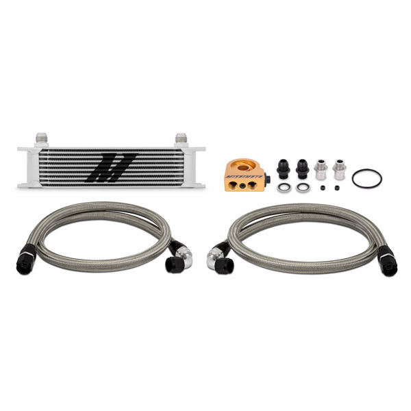 Universele olieradiatorset met thermostatische plaat MISHIMOTO 10 rijen - MIM-OC-UT.SI - MMOC-UT