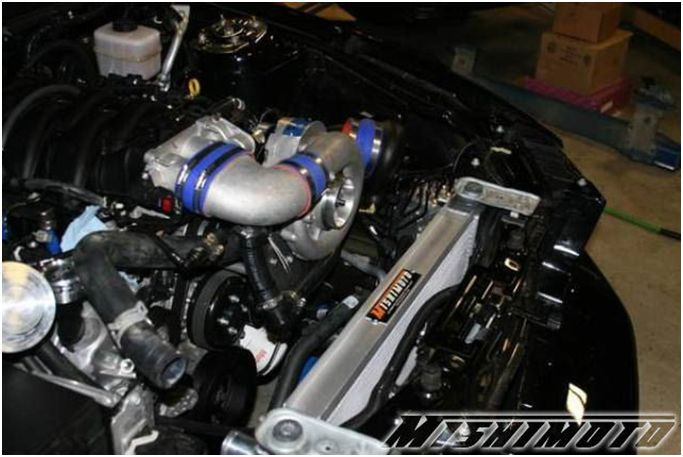 Alu waterradiator MISHIMOTO Ford Mustang MK5 (2005-2014) - MIM-RAD-MUS-05 - MMRAD-MUS-05 - 3666618726991