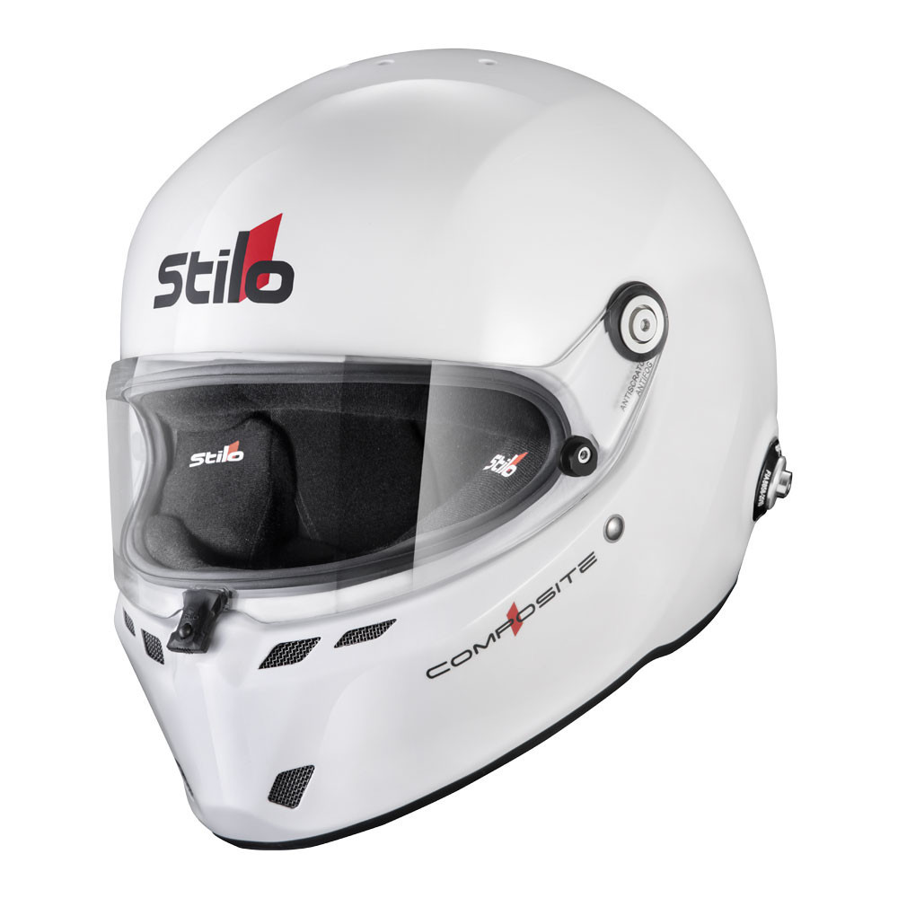 Stilo ST6 FN white/black helmet - Snell SA2020 FIA 8859-24  Hans FIA8858-10 - STI-AA0810AG2VC.XL - AA0810AG2V610101