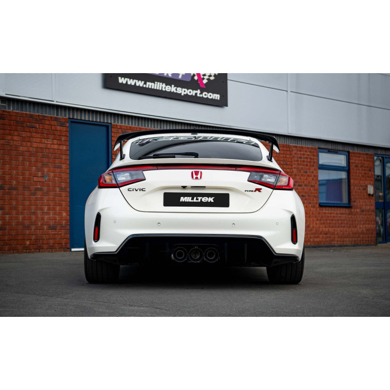 FAP-Back demi ligne Milltek resonated Holologué CE Sorties Black  - Honda Civic Type R FL5 2.0T depuis 2023 - MLK-SSXHO321 - SSXHO321