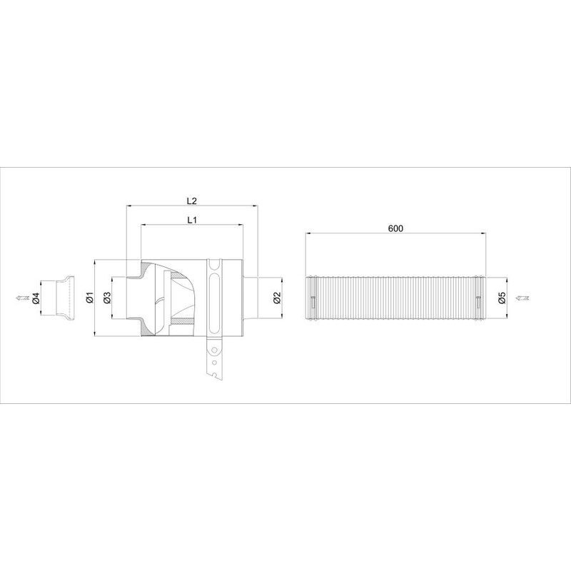 Cutie de aer universală din carbon pentru motoare cu 6 cilindri și V8, 224x274 - BMC-CDA100-220-1 - CDA100-220-01