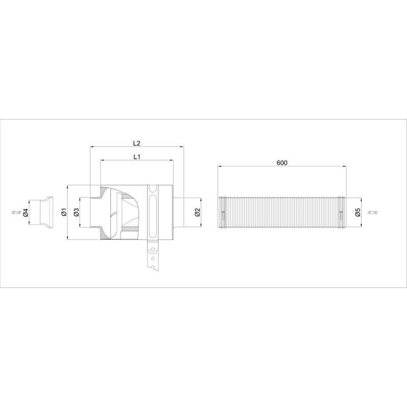 Cutie de aer universală din carbon pentru motoare cu 6 cilindri și V8, 224x274 - BMC-CDA100-220-1 - CDA100-220-01
