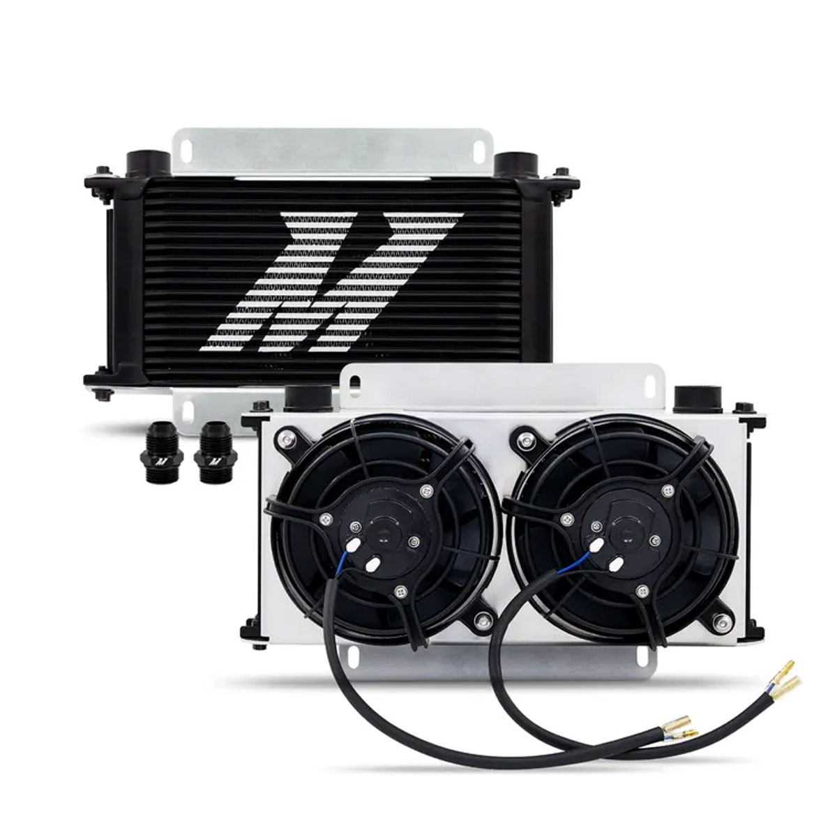 Radiator de ulei Mishimoto cu 19 rânduri și două ventilatoare - MIM-OC-19-K.N - MMOC-19-K