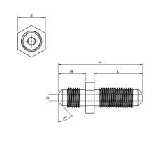 Adattatore a paratia maschio/maschio diritto OBP Dash3/Dash3 - 3/8x24JIC acciaio inossidabile
