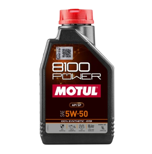 Huile Moteur MOTUL 8100 POWER 5W-50 1L - MOT-81POW-5W50-1 - 111811 - 3374650344195