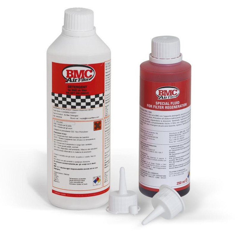 BMC filterreinigingsset reinigingsmiddel 500ml + olie in 250ml fles - BMC-WA250-500-S - WA250-500 STOCK - 3666618506883