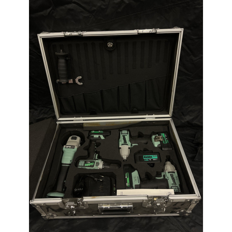 Kielder® koffer + slagmoersleutel 1/2"+3/8" + slijpmachine + boormachine Gereviseerd - KWT-008-CPKF7EU-OC - KWT-008-CPKF7EU-OC - 3666618797113