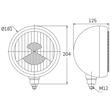 Phare longue portée inox Sim (H3)