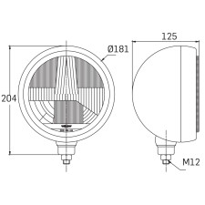 Faro antinebbia in acciaio inossidabile SIM (H4)