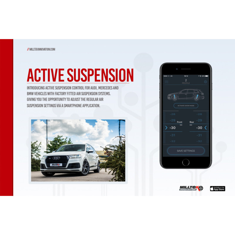 Milltek SSXAU764 Active Suspension Control System (avec Module Bluetooth + Cablage) Modèles restylés - MLK-SSXAU764 - SSXAU764