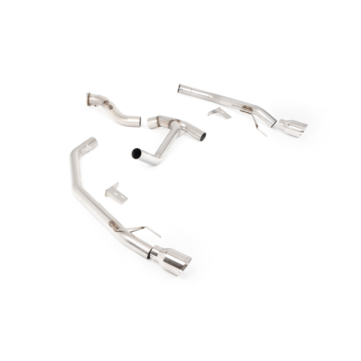 Axe Back Milltek Without silencer - Dual Outlets GT 100 Polished - Ford Ranger 3.0 V6 - MLK-SSXFD533 - SSXFD533