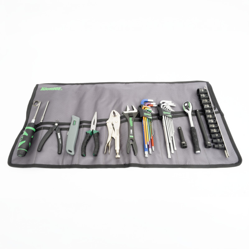 Kielder loaded hand tool roll for mechanics (40 parts 3/8") - KWT-250-01 - KWT-250-01 - 5060441194916