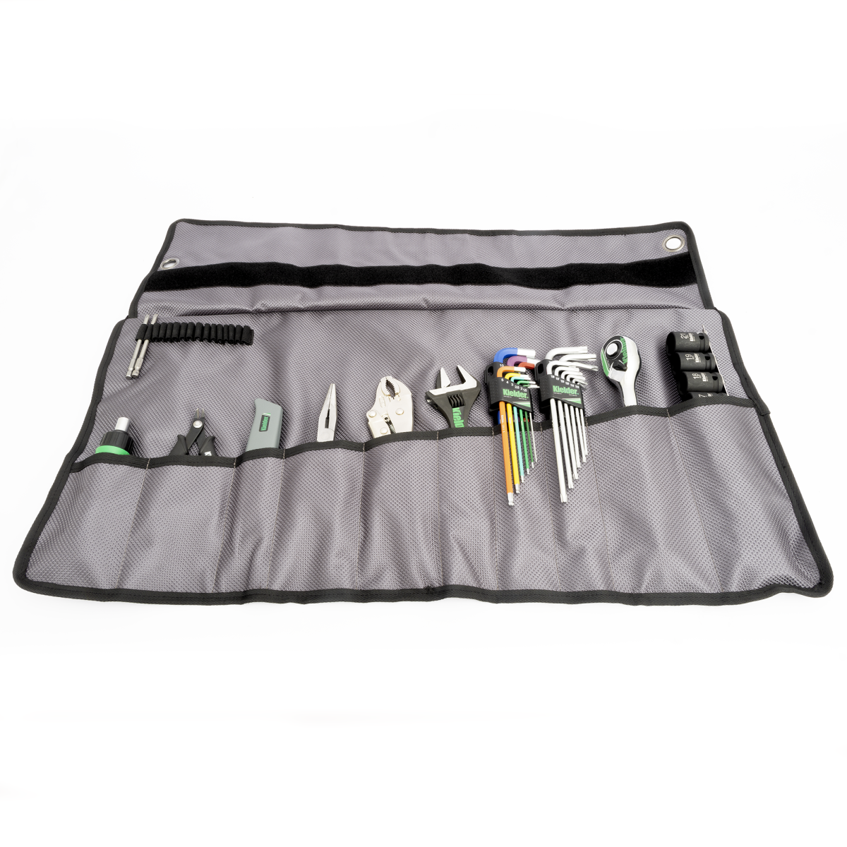 Kielder loaded hand tool roll for mechanics (38 parts 1/2") - KWT-250-02 - KWT-250-02 - 5060441197801