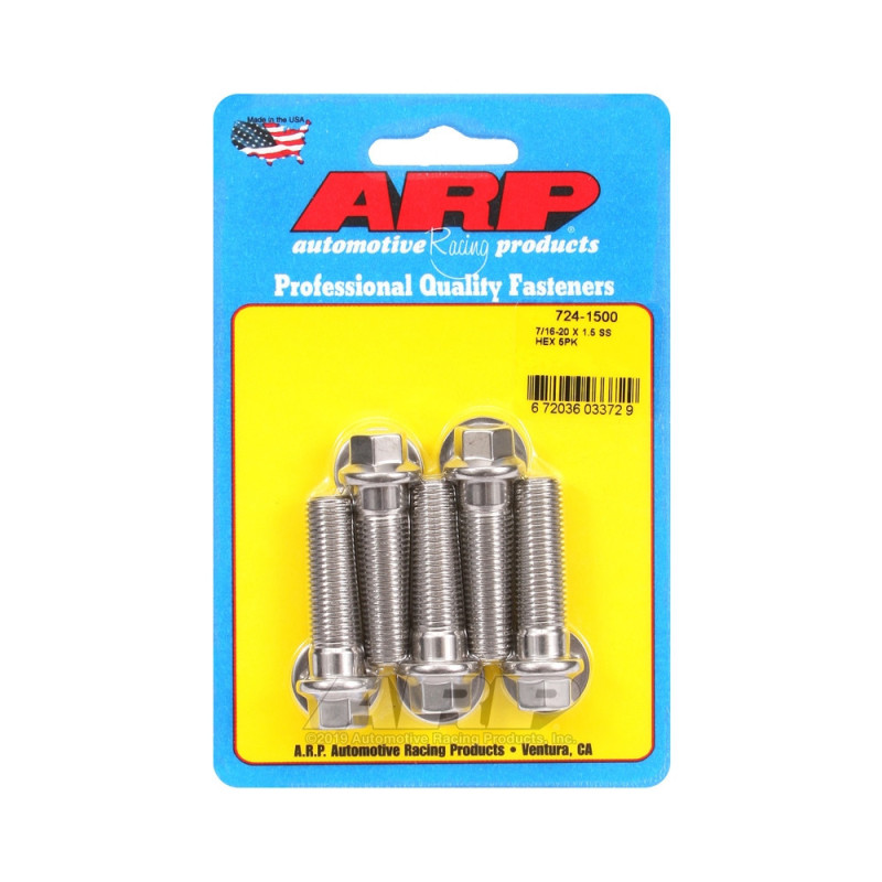 Boulonnerie universelle ARP 7/16-20 - Inox Hex x5 - ARP-724-1500 - 724-1500 - 3666618198842
