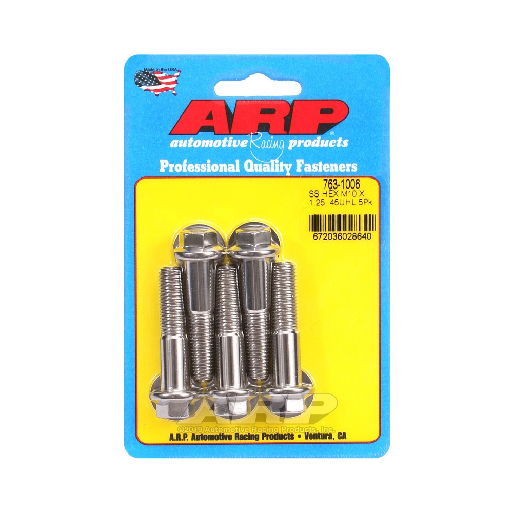 Boulonnerie universelle ARP M10 x 1.25 - Inox Hex x5 - ARP-763-1006 - 763-1006 - 3666618228709