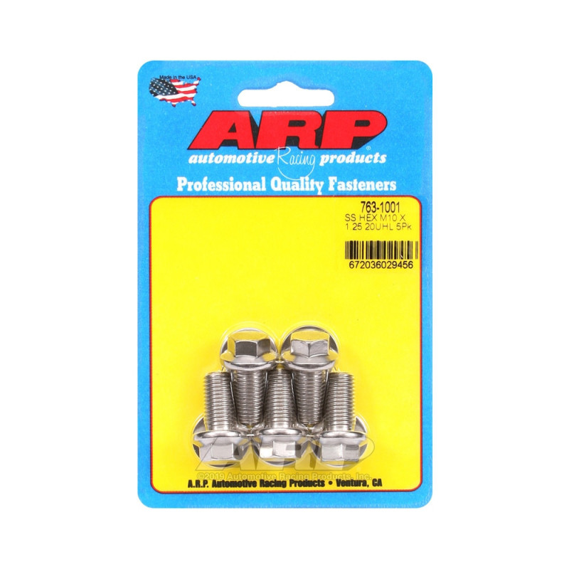 Boulonnerie universelle ARP M10 x 1.25 - Inox Hex x5 - ARP-763-1001 - 763-1001 - 3666618228655