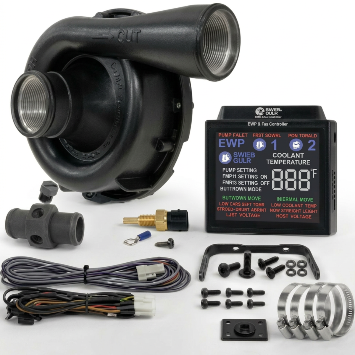 Set pompă electrică de apă Davies Craig EWP150, negru, 150 l/min, cu controler – Cod produs 8975 - DC-8975 - 8975 - 3666618841977